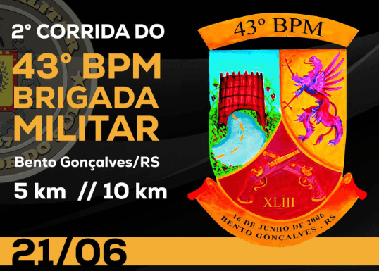 Imagem do evento 2ª Corrida do 43º BPM
