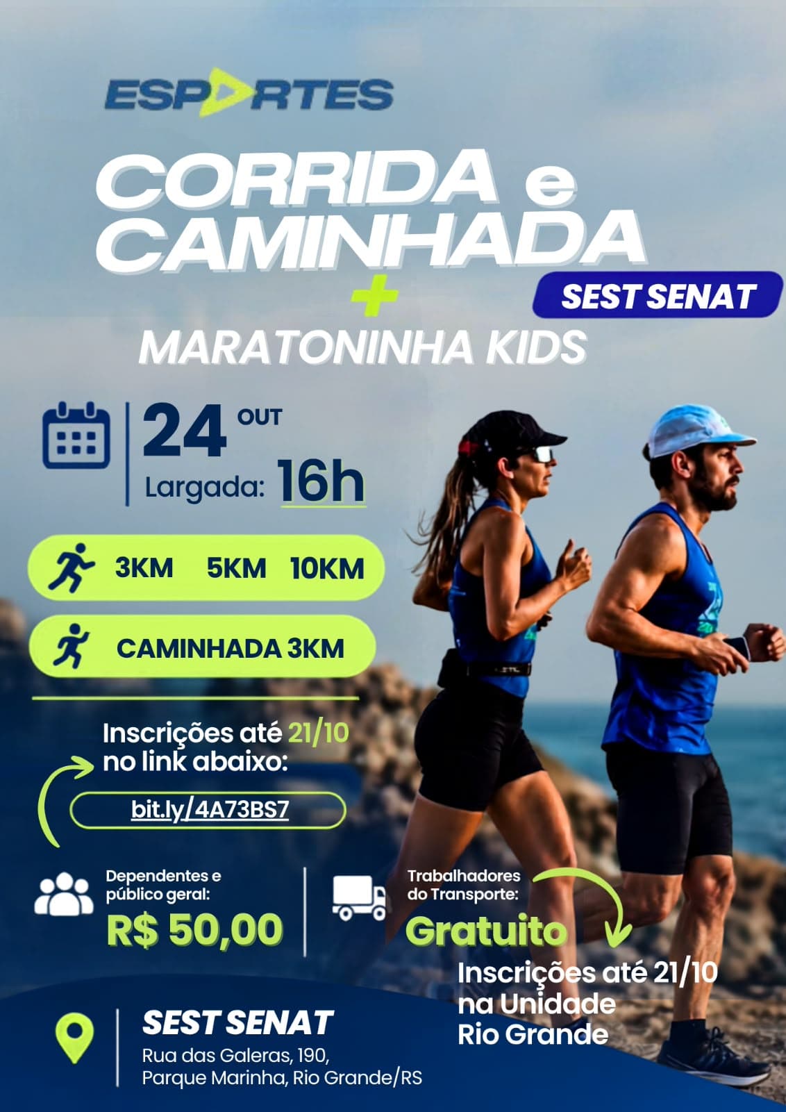 Imagem do evento Corrida e Caminhada do Sest Senat - Rio Grande
